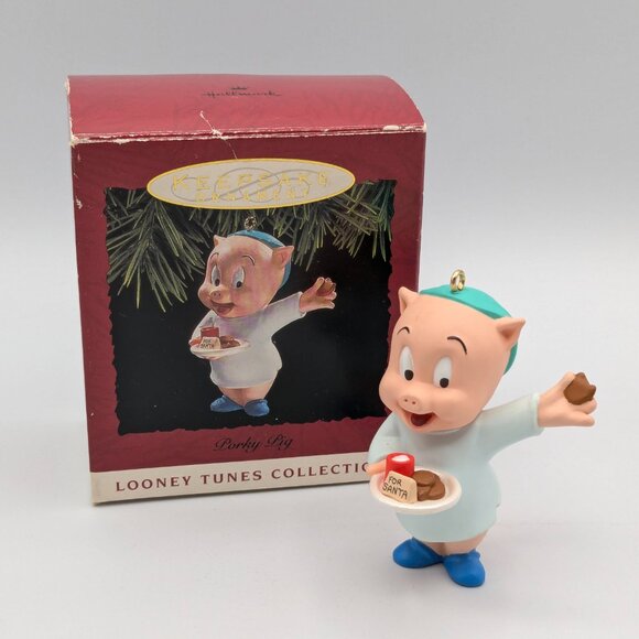 Hallmark Keepsake Porky Pig - Looney Tunes Collection 1993 Christmas Ornament - Picture 2 of 11